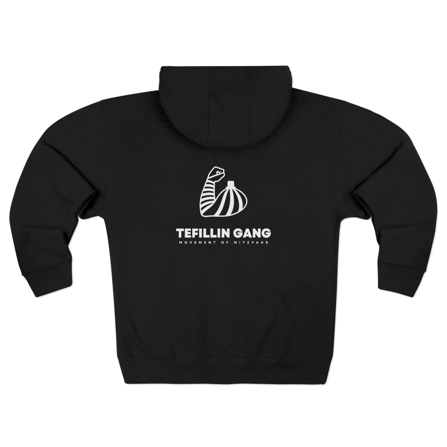 Tefillin Gang Zip Hoodie — Jewish Prayer Tefillin Design