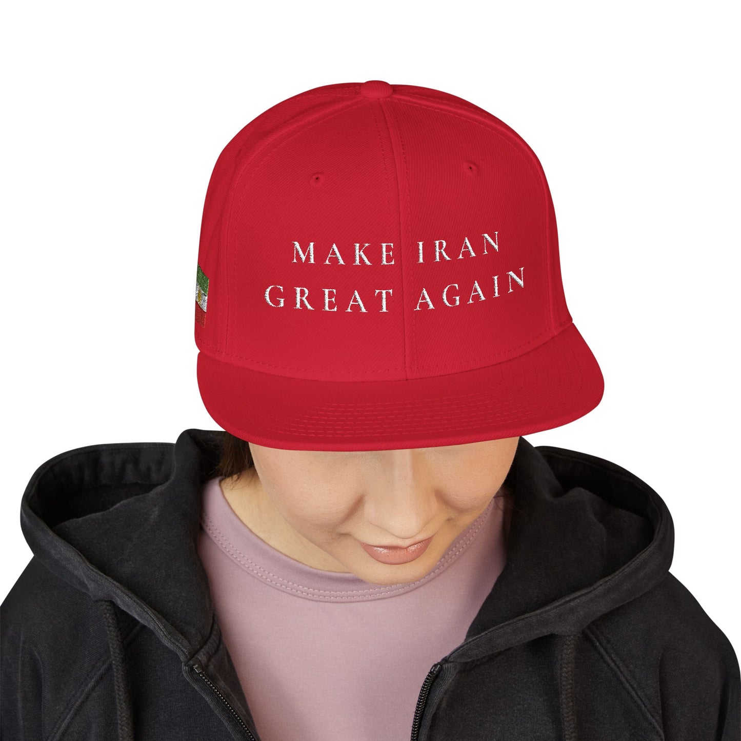 Embroidered 'Make Iran Great Again' Snap Back Cap