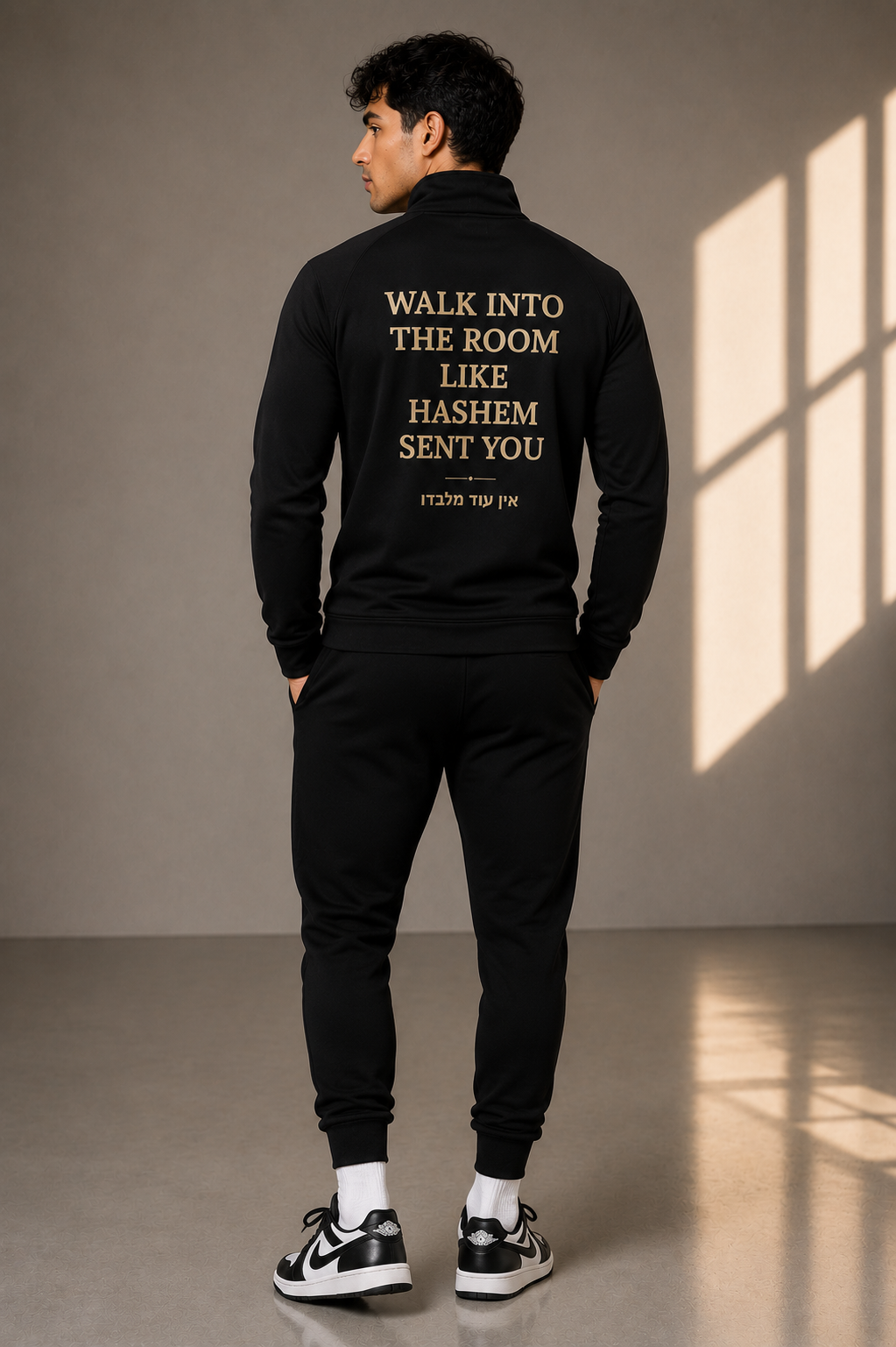 Quarter-Zip Pullover - “Walk Into The Room Like Hashem Sent You” UniSex Spiritual Embroidered Top