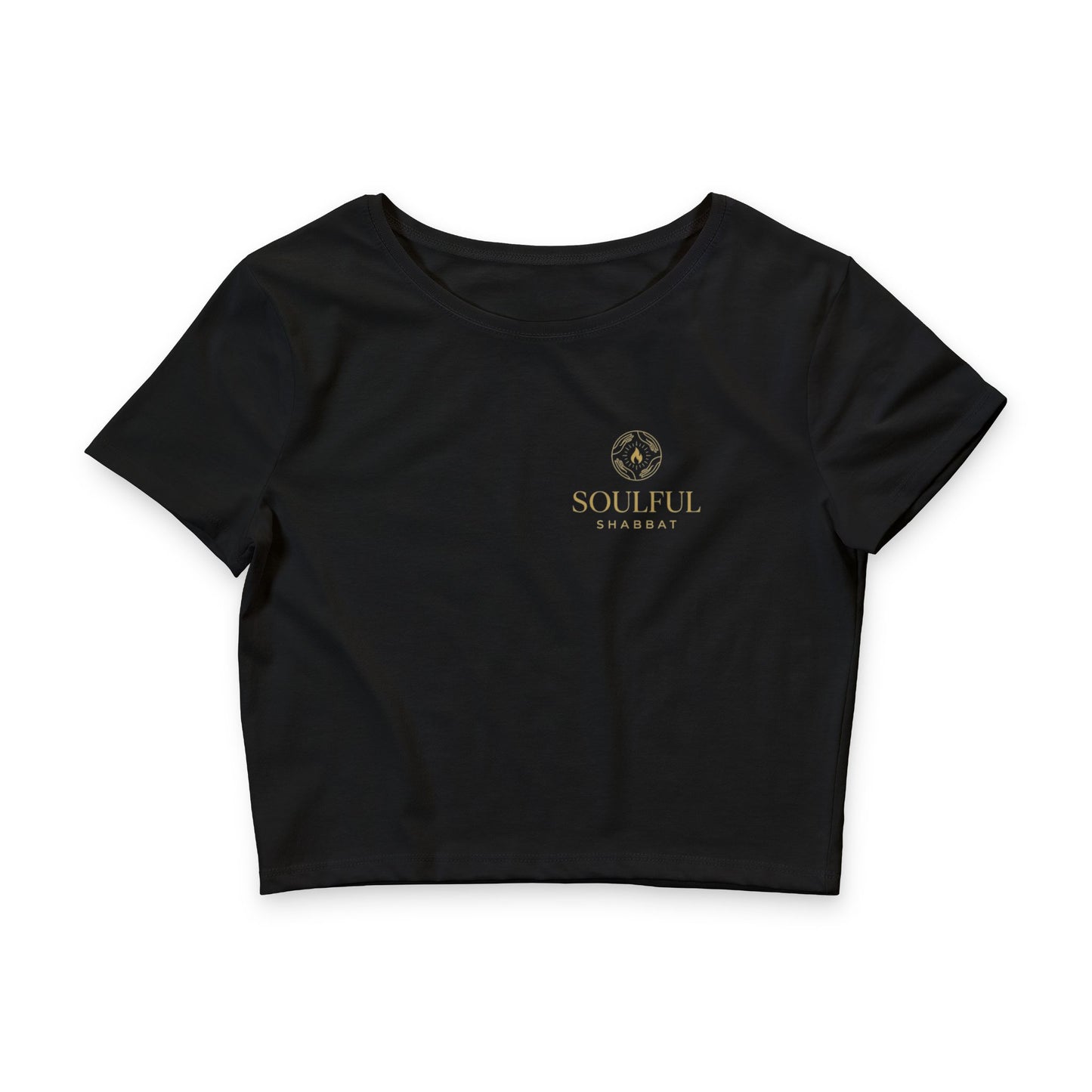 Crop Tee — “Walk Into The Room Like Hashem Sent You” Inspirational Jewish Crop Top
